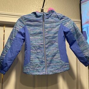 Free Country Blue and Purple Hooded Jacket